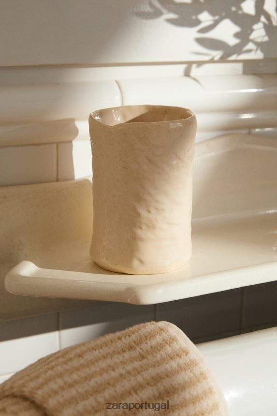 bu o copo de cerâmica unissex Zara creme Z2080L1714 acessórios