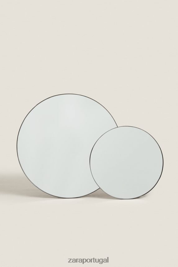 espelho redondo unissex Zara preto Z2080L1720 acessórios