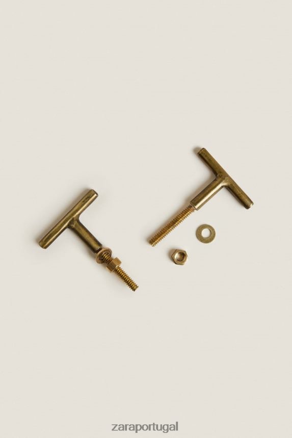 maçaneta da porta dourada (pacote com 2) unissex Zara dourado Z2080L1742 acessórios