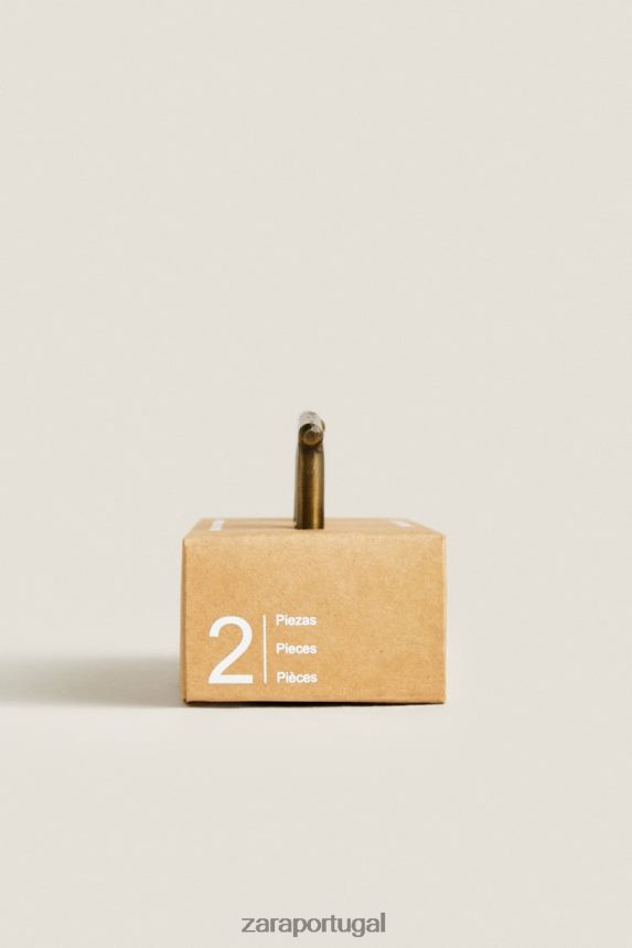 maçaneta da porta dourada (pacote com 2) unissex Zara dourado Z2080L1742 acessórios