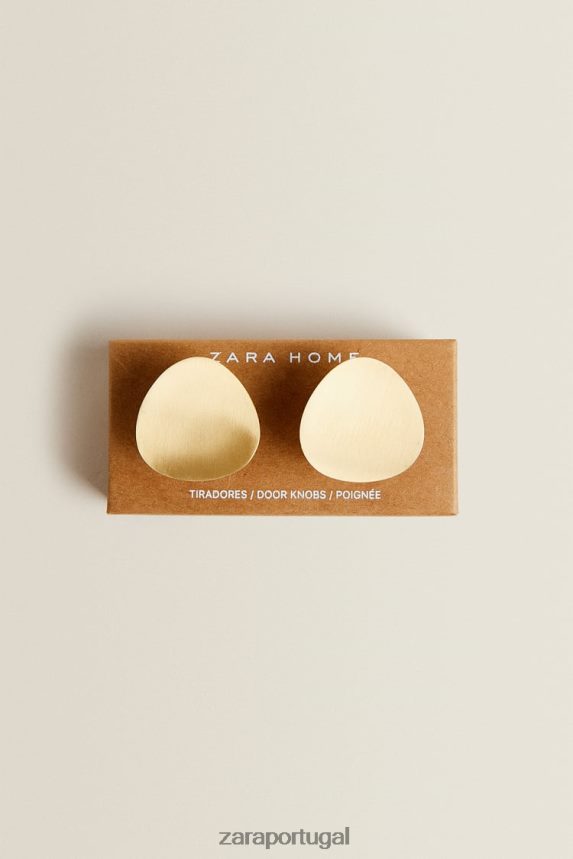 maçaneta de porta de latão (pacote com 2) unissex Zara dourado Z2080L1744 acessórios