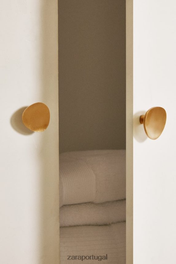 maçaneta de porta de latão (pacote com 2) unissex Zara dourado Z2080L1744 acessórios