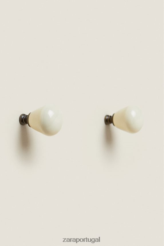 maçaneta redonda (pacote com 2) unissex Zara cru Z2080L1716 acessórios