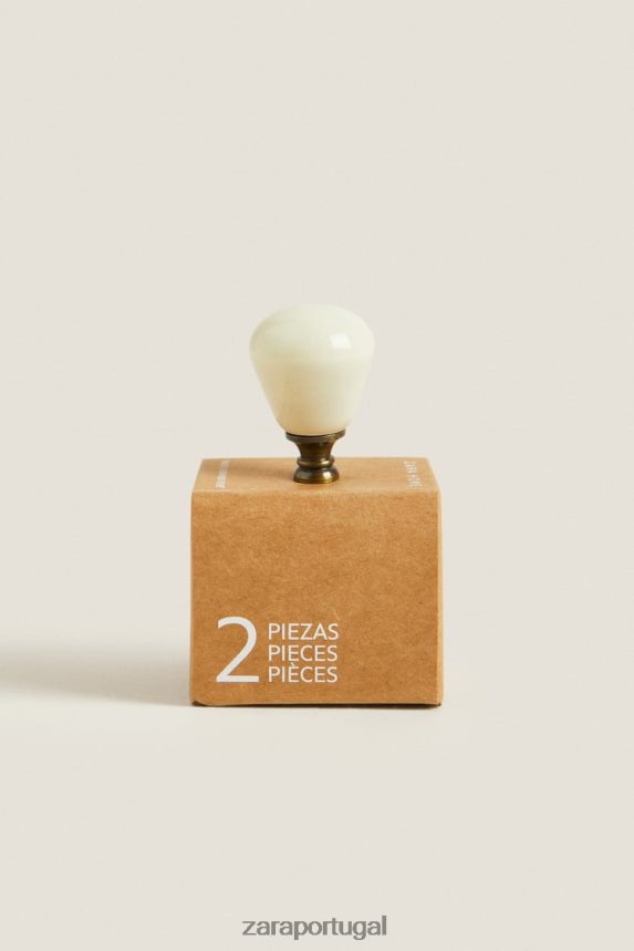 maçaneta redonda (pacote com 2) unissex Zara cru Z2080L1716 acessórios