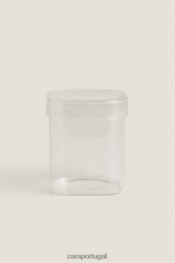 pote de vidro borossilicato com tampa unissex Zara original Z2080L1749 acessórios