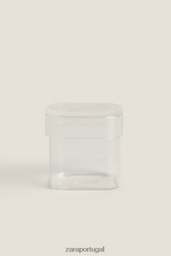 pote de vidro borossilicato com tampa unissex Zara original Z2080L1749 acessórios