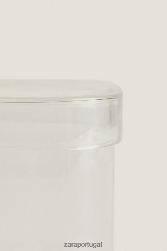 pote de vidro borossilicato com tampa unissex Zara original Z2080L1749 acessórios
