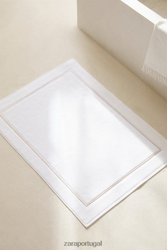 tapete de banho com borda recortada unissex Zara bege Z2080L1729 acessórios