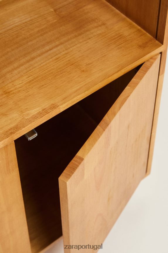 aparador de madeira unissex Zara bege claro Z2080L1577 acessórios