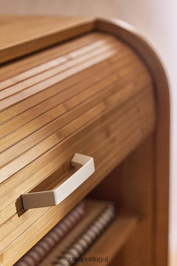 aparador de madeira unissex Zara bege claro Z2080L1577 acessórios