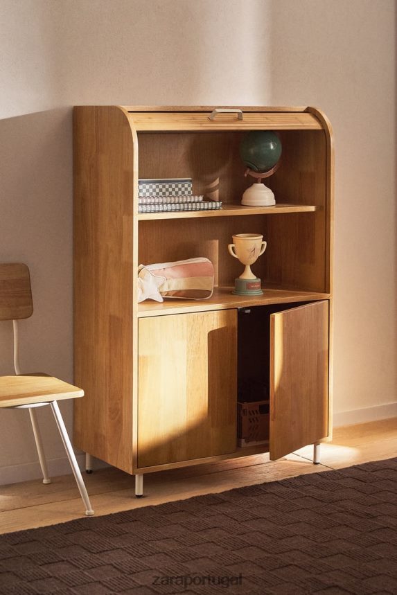 aparador de madeira unissex Zara bege claro Z2080L1577 acessórios