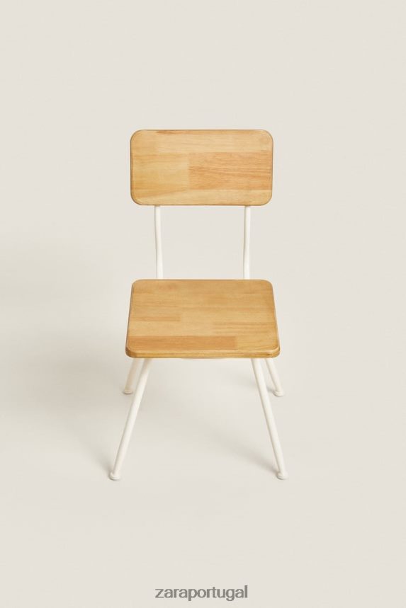 cadeira de mesa de madeira unissex Zara baunilha Z2080L1579 acessórios