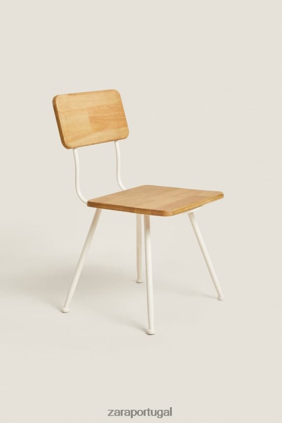 cadeira de mesa de madeira unissex Zara baunilha Z2080L1579 acessórios