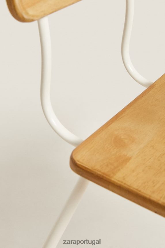 cadeira de mesa de madeira unissex Zara baunilha Z2080L1579 acessórios