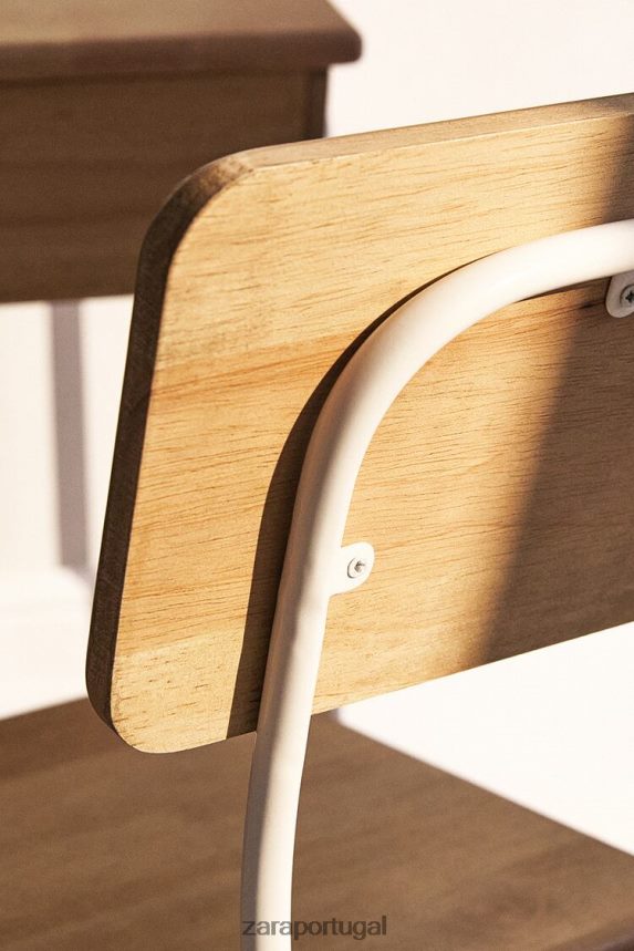cadeira de mesa de madeira unissex Zara baunilha Z2080L1579 acessórios
