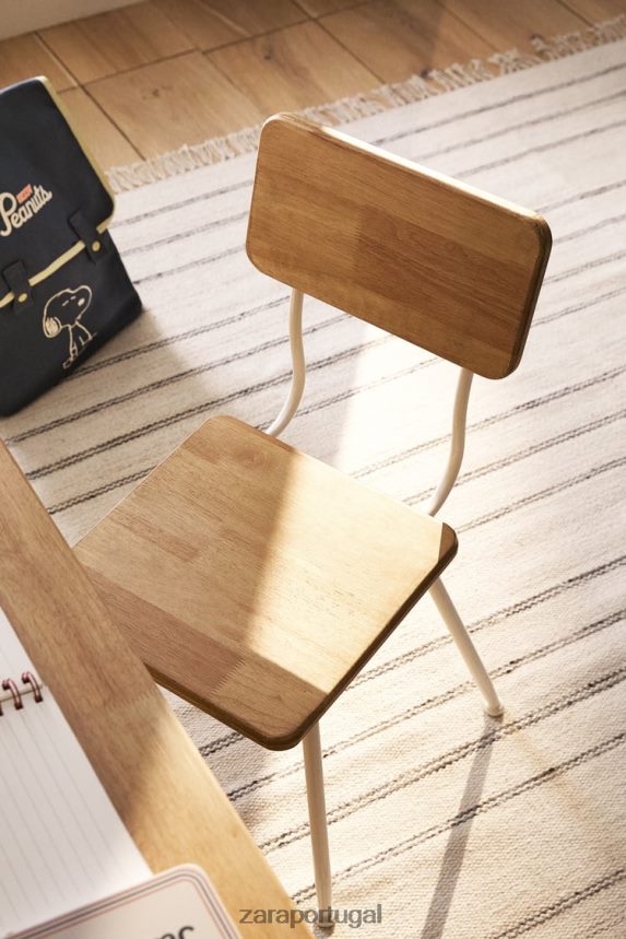 cadeira de mesa de madeira unissex Zara baunilha Z2080L1579 acessórios