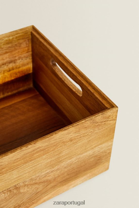 caixa de armazenamento unissex Zara bege claro Z2080L1695 acessórios