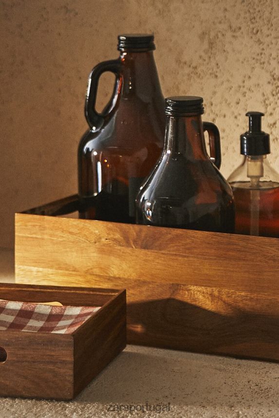 caixa de armazenamento unissex Zara bege claro Z2080L1695 acessórios