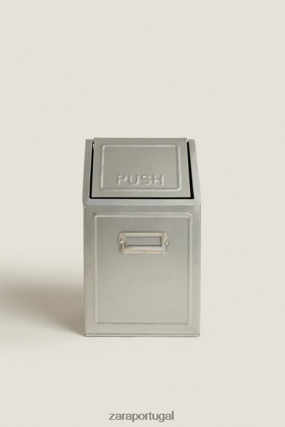 cesto de lixo com tampa (169 onças) unissex Zara aço Z2080L1777 acessórios