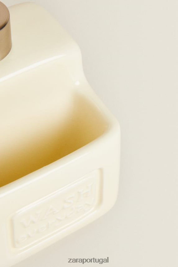 dispensador de saboneteira com armazenamento unissex Zara creme Z2080L1786 acessórios
