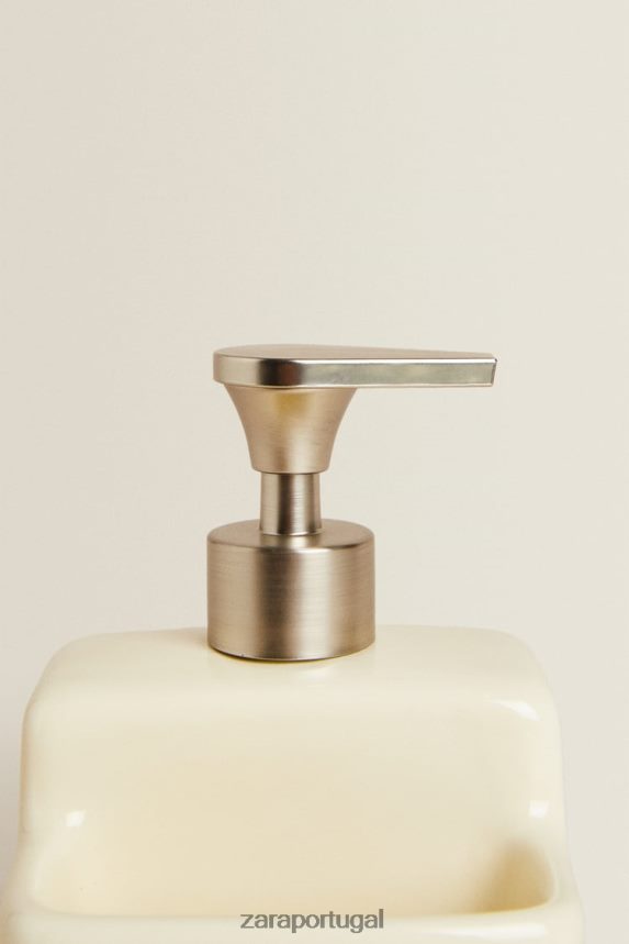 dispensador de saboneteira com armazenamento unissex Zara creme Z2080L1786 acessórios