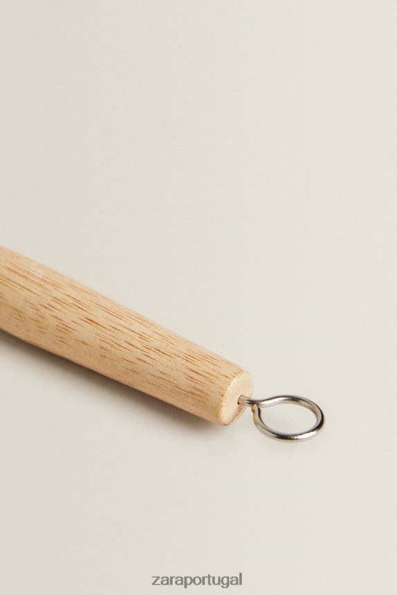 escova de mesa de madeira unissex Zara bege claro Z2080L1789 acessórios