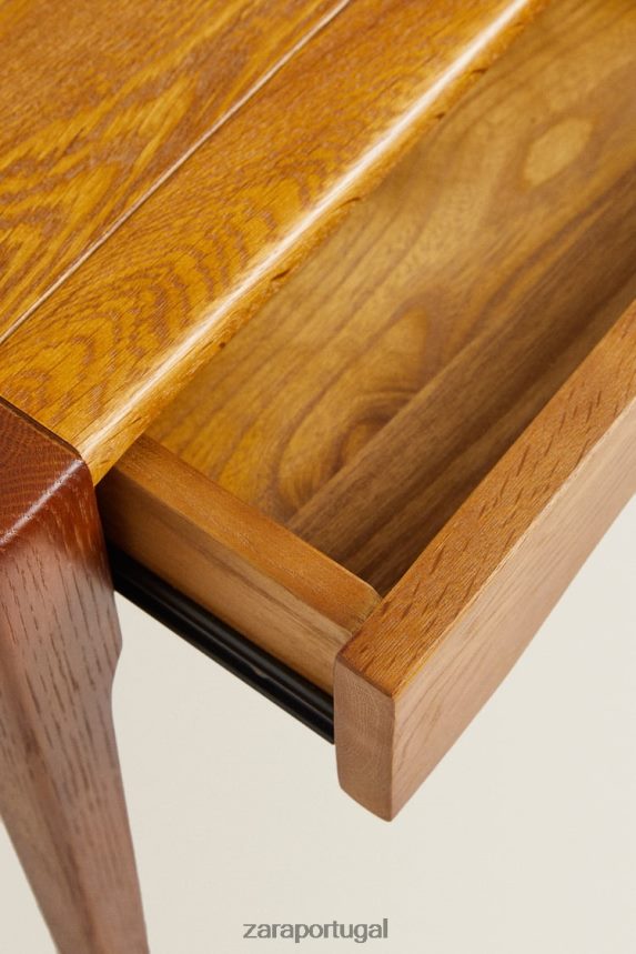mesa de cabeceira em carvalho com gaveta unissex Zara marrom escuro Z2080L1629 acessórios