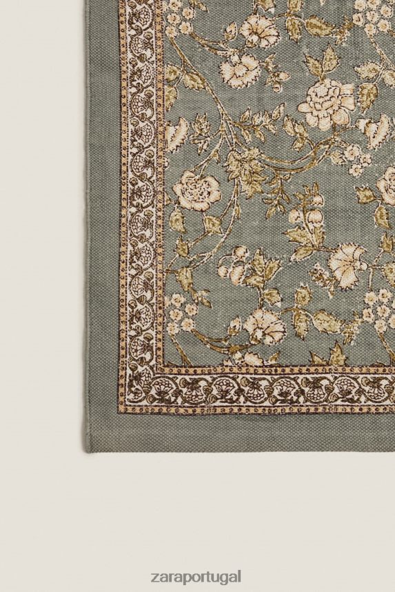 tapete bloco com estampa floral unissex Zara multicolorido Z2080L1641 acessórios