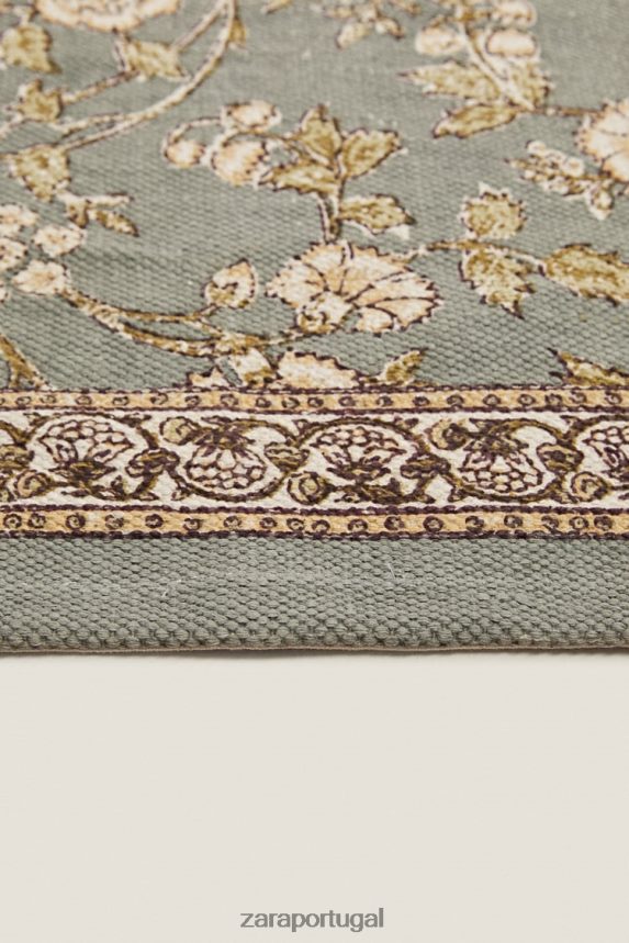 tapete bloco com estampa floral unissex Zara multicolorido Z2080L1641 acessórios