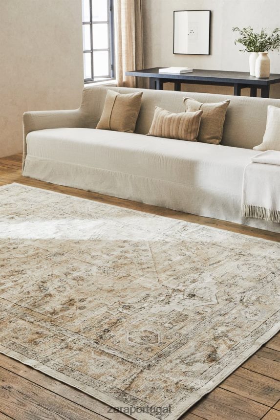 tapete com efeito vintage unissex Zara marrom Z2080L1657 acessórios