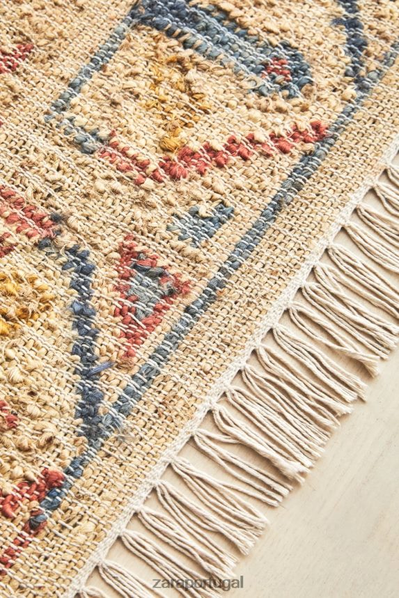 tapete de juta vintage unissex Zara bege claro Z2080L1640 acessórios