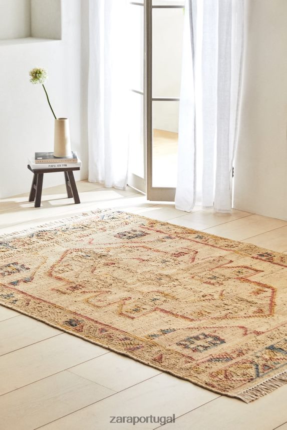 tapete de juta vintage unissex Zara bege claro Z2080L1640 acessórios