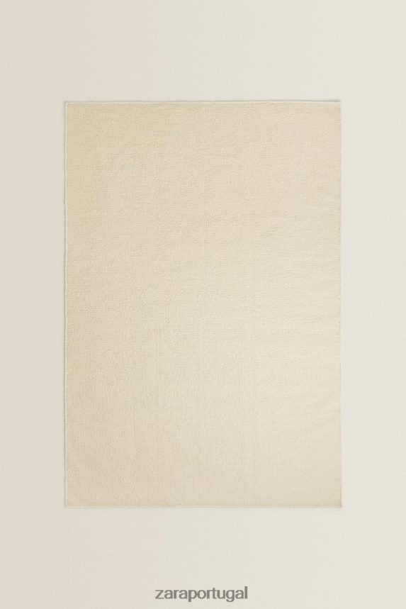 tapete de lã ondulado unissex Zara ostra branca Z2080L1649 acessórios