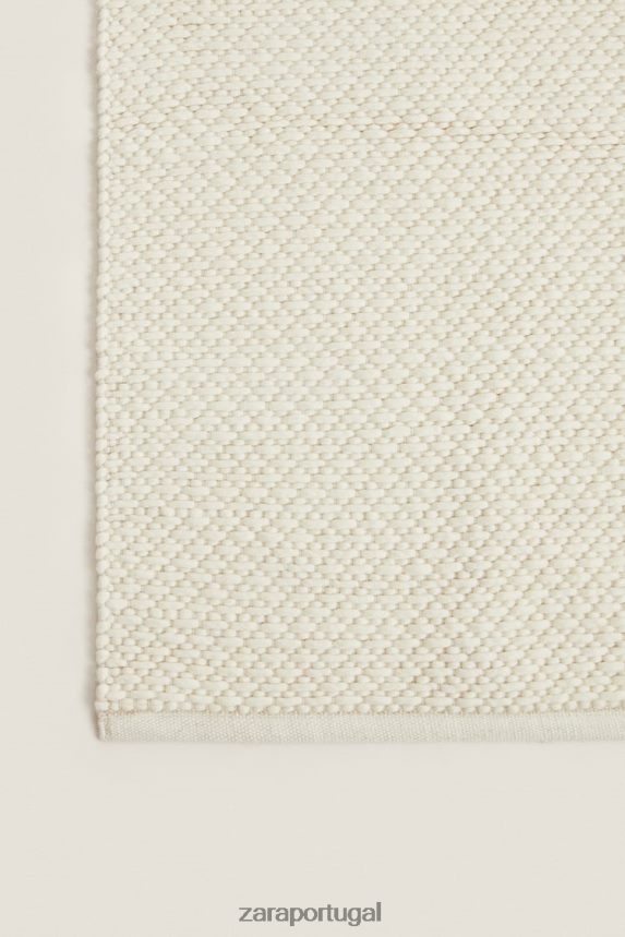 tapete de lã unissex Zara ostra branca Z2080L1654 acessórios