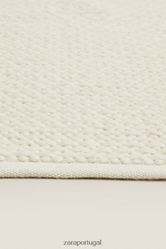 tapete de lã unissex Zara ostra branca Z2080L1654 acessórios