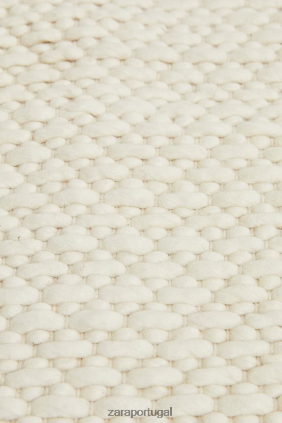 tapete de lã unissex Zara ostra branca Z2080L1654 acessórios