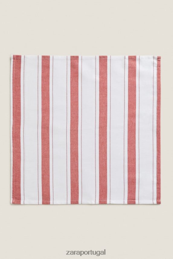 guardanapos de fio tingido (pacote com 2) unissex Zara tijolo Z2080L1665 acessórios