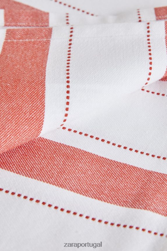 guardanapos de fio tingido (pacote com 2) unissex Zara tijolo Z2080L1665 acessórios