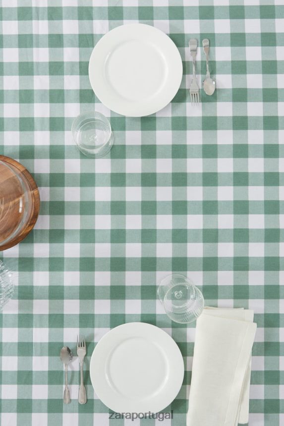toalha de mesa em resina unissex Zara verde Z2080L1669 acessórios