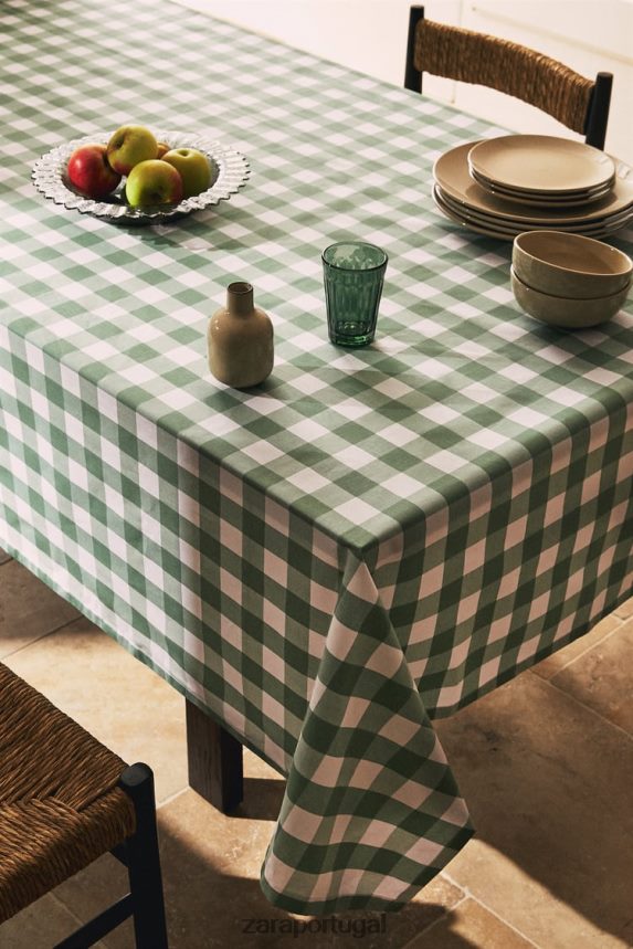 toalha de mesa em resina unissex Zara verde Z2080L1669 acessórios