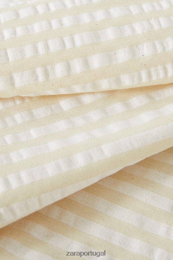 toalha de mesa listrada unissex Zara cru Z2080L1670 acessórios
