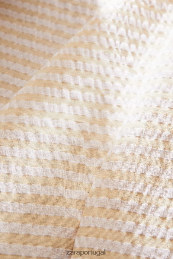 toalha de mesa listrada unissex Zara cru Z2080L1670 acessórios