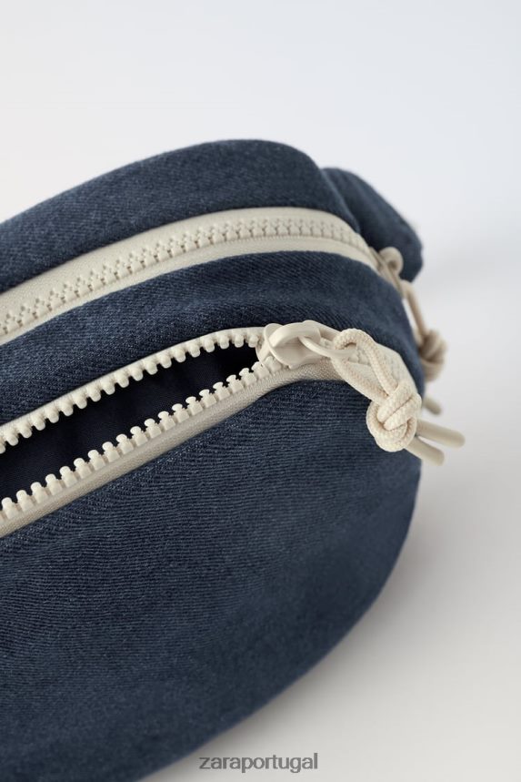 bolsa de cinto jeans crianças Zara azul denim Z2080L1534 acessórios
