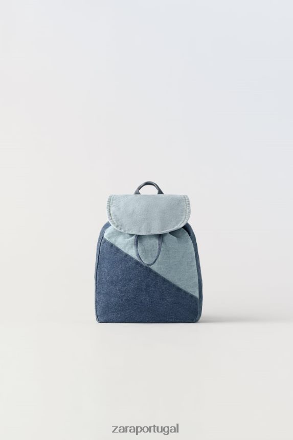 denim mochila crianças Zara azul Z2080L1553 acessórios