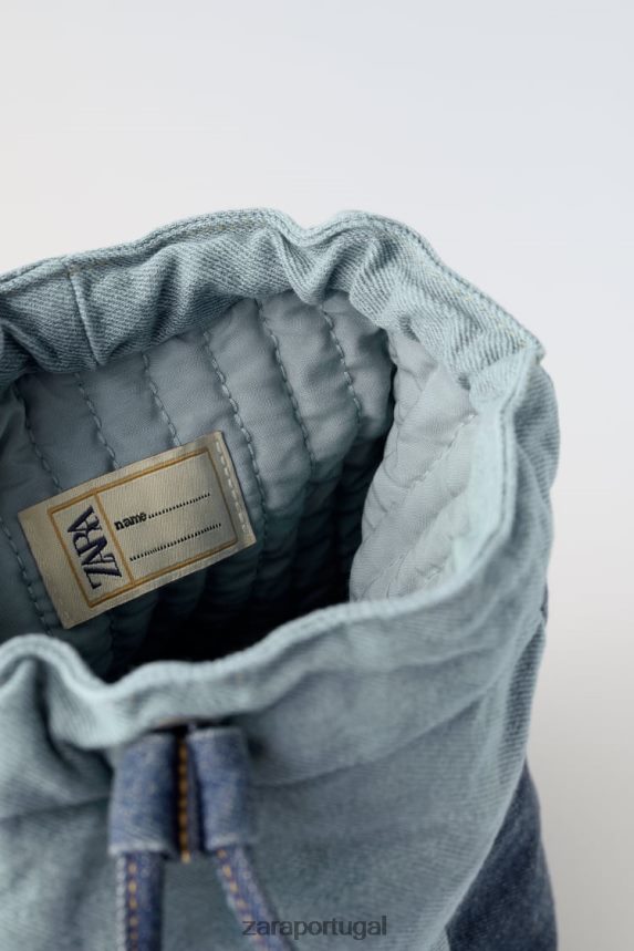 denim mochila crianças Zara azul Z2080L1553 acessórios