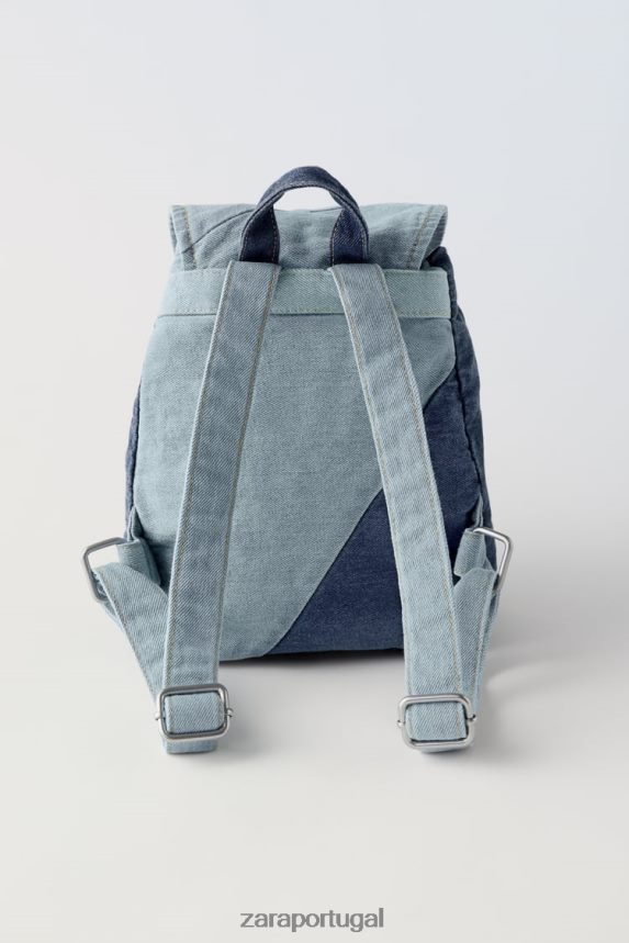 denim mochila crianças Zara azul Z2080L1553 acessórios