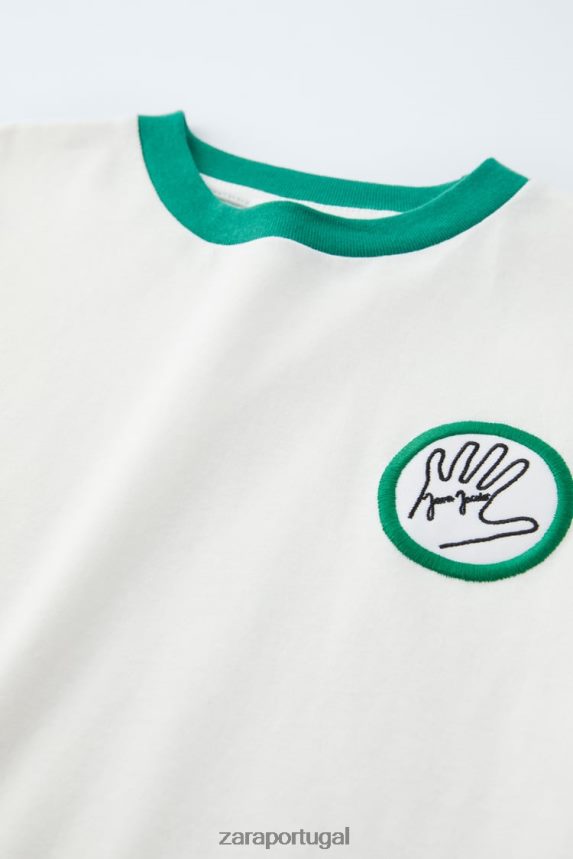 camiseta java jacobs crianças Zara ostra branca Z2080L1519 roupas