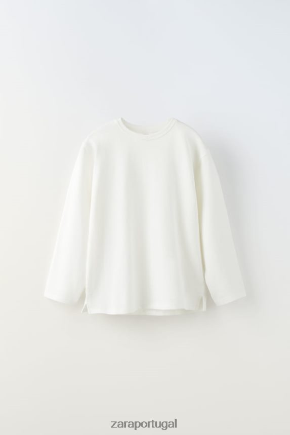 camiseta lisa crianças Zara branco Z2080L1526 roupas