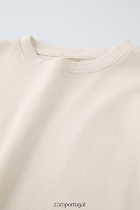 camiseta lisa premium crianças Zara cru Z2080L1530 roupas