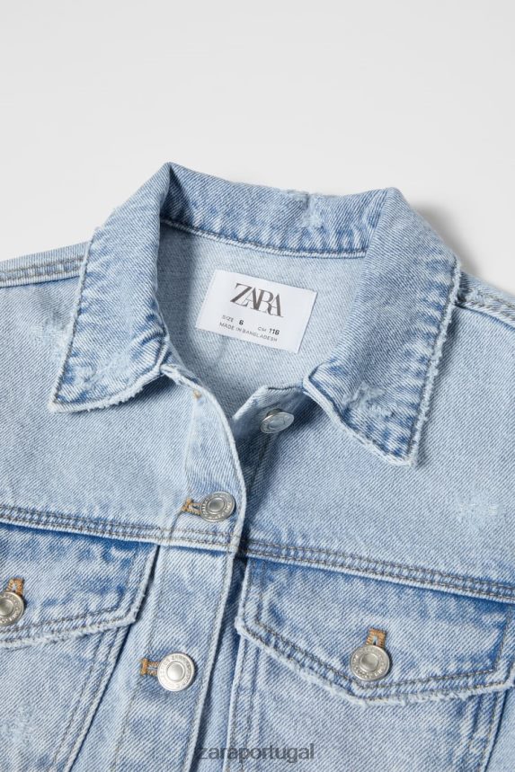 jaqueta jeans crianças Zara azul claro Z2080L1546 roupas